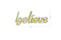 Decoratiune luminoasa LED, Believe, Benzi flexibile de neon, DC 12 V, Galben