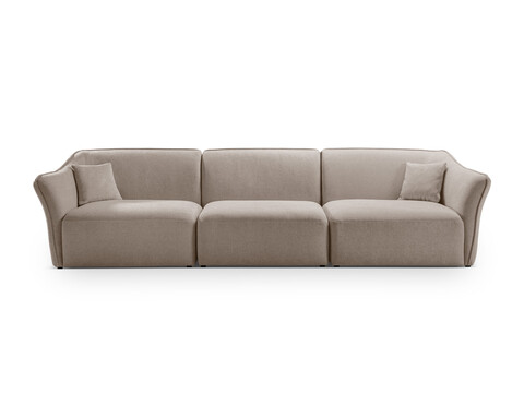 Canapea 5 locuri, Hailey, Micadoni Home, 292x102x79 cm, tesatura boucle, verde menta