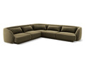 Coltar reversibil 5 locuri, Tulum, Cosmopolitan Design, 255x255x70 cm, catifea, verde