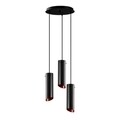 Lustra Sivani MR - 973, Opviq, 35 x 114 cm, 3 x E27, 40W, negru/rosu