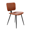 Scaun Gladio, Homla, 47x51x82 cm, piele/metal, maro/negru