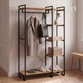 Suport de haine, Hanah Home, Aristo, 90x169x34 cm, Pin Atlantic / Negru