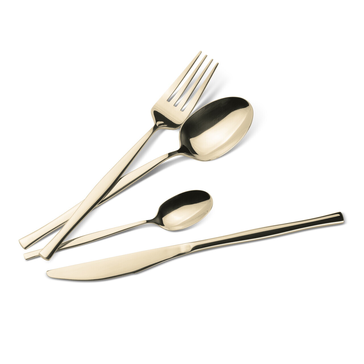 Set tacamuri 24 piese Berlinger Haus, Cutlery, model patrat, inox, sampanie - imagine 2