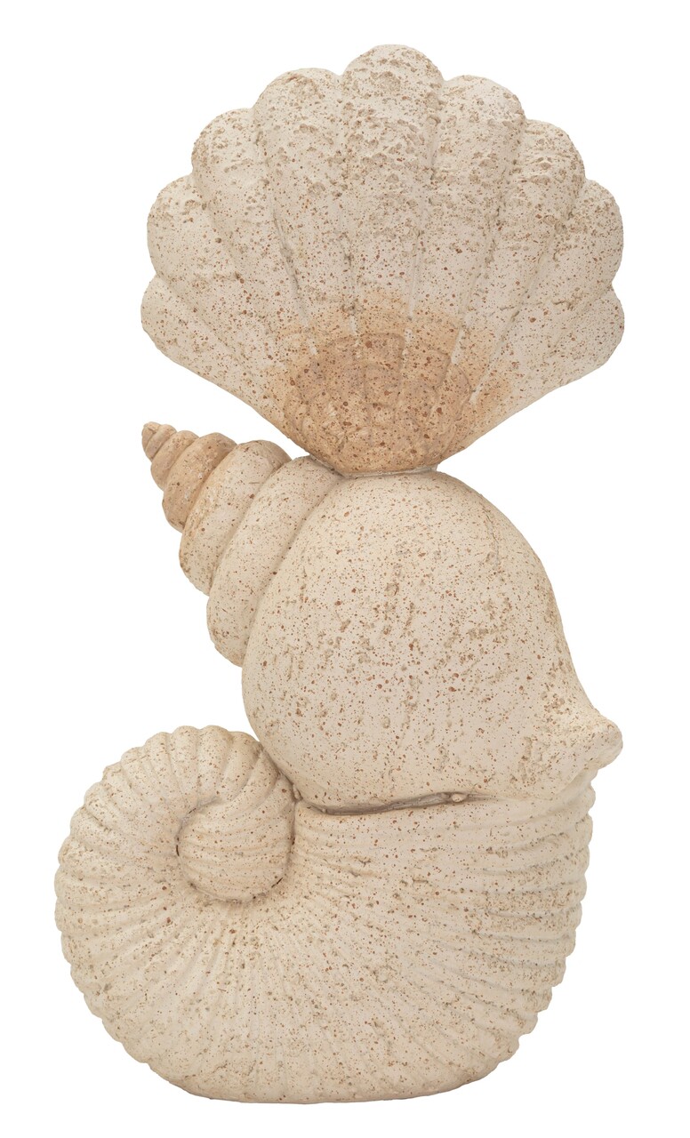 Decoratiune, Mauro Ferretti, Shell, 17.2x10x30.2 cm, polirasina, bej - imagine 7