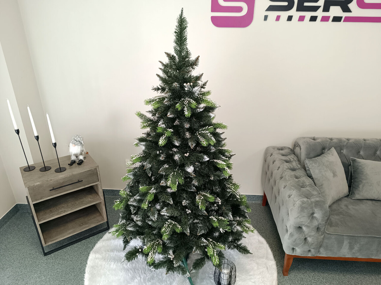 Brad artificial Christmas Deluxe by Sersimo, Diamant, 2D+3D, 180cm — imaginea 5