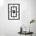 Ceas de perete, November, Metal, Dimensiune: 49 x 34,5 cm, Negru
