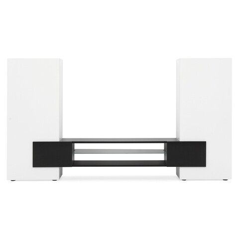 Comoda tv, casey, l.258 l.37 h.144, pal, alb/negru