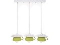 Lustra Afternoon tea, Deco Republic, E27, 3x60W, ceramica, verde deschis
