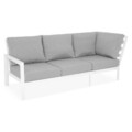 Set coltar si masuta pentru gradina/terasa Matzo, aluminiu, alb/gri
