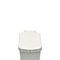 Cos de gunoi cu pedala, Brabantia, StepUp, 16 L, 29.6x22.3x41.1 cm, polipropilena, gri deschis