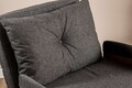 Canapea extensibilă cu 1 loc, Futon, 859FTN2338, Metal , Gri inchis