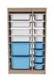 Dulap multifunctional, Estella, Montana Xs 2D4N8U, Sonomo Alb / Albastru