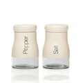 Set 2 solnite sare/piper Cream, Sabichi, 12.2 x 9.2 x 6 cm, sticla, crem