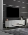 Comoda TV, Olivia, Retrop1, Alb/Auriu
