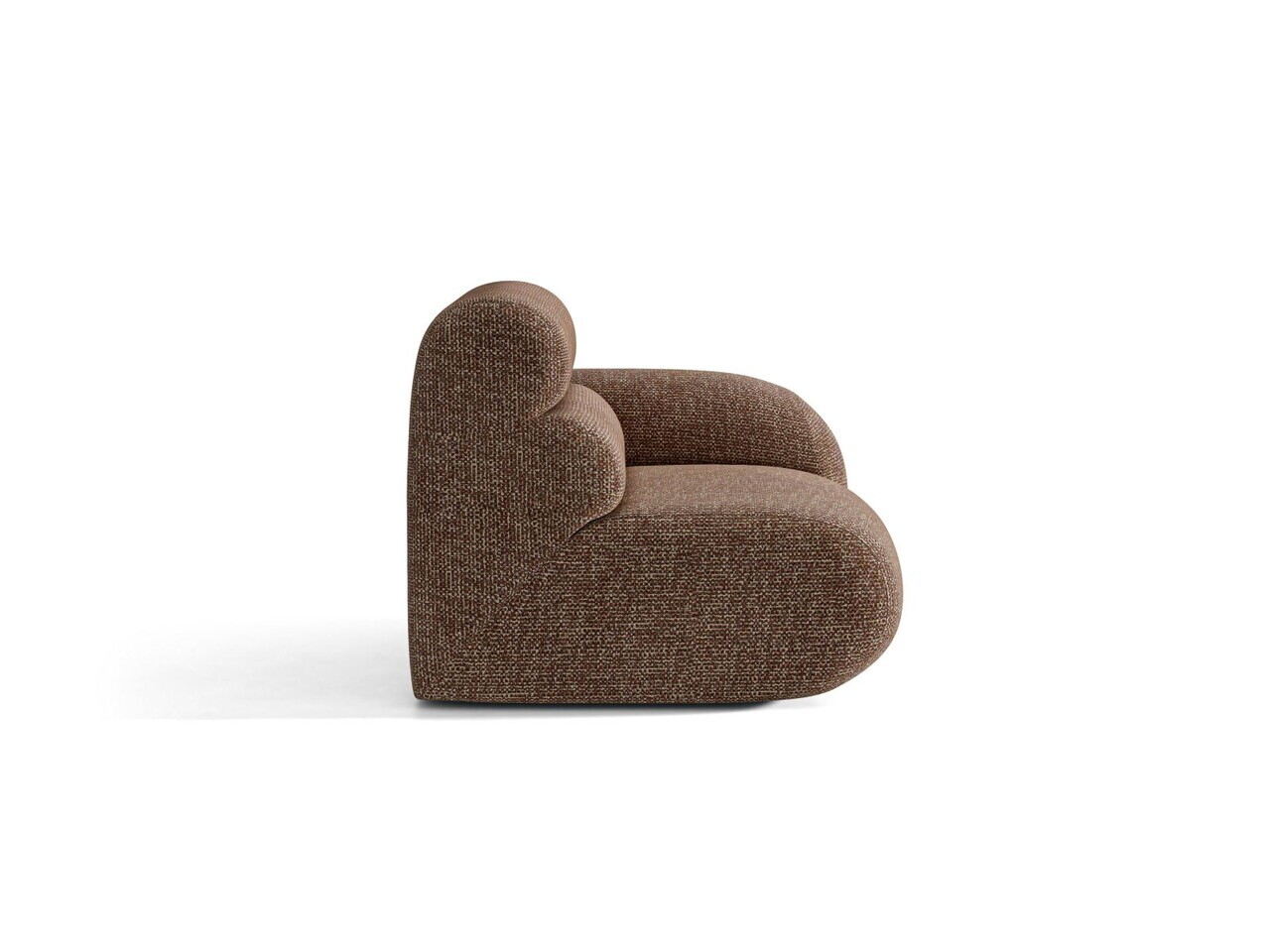 Modul canapea dreapta 1 loc, Neo, Micadoni Home, 110x100x83 cm, tesatura Chenille Silencio, maro — imaginea 3