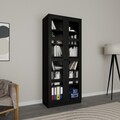 Dulap multifunctional, Miwood, Lucas Glass 1600-92, Negru