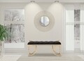 Bancheta  Glam Luxy, Mauro Ferretti, 103x43x47 cm, fier/catifea, negru/auriu