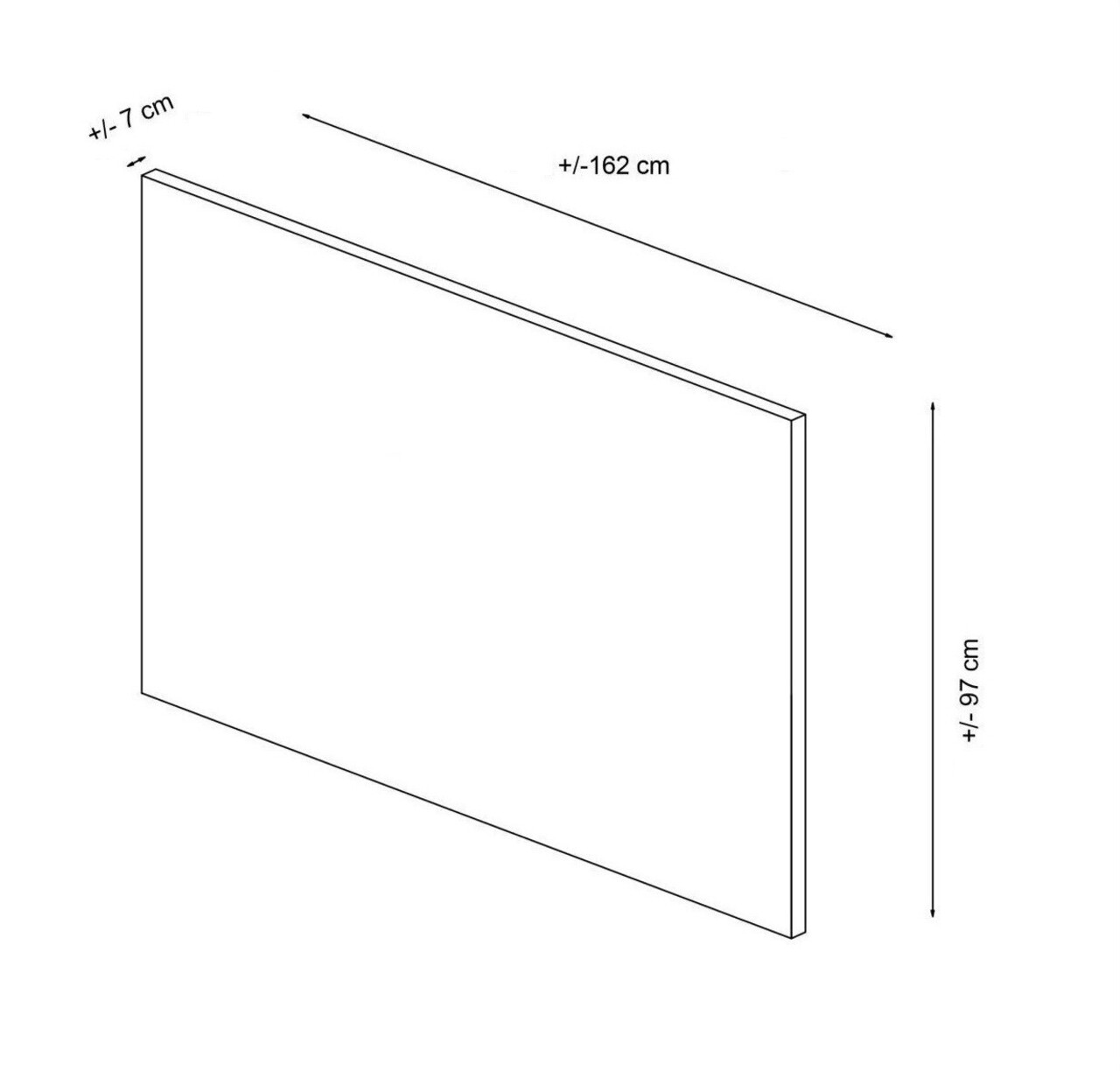 Tablie de pat, Mindy, Safir 160, 162x97x7 cm, PAL, Bej