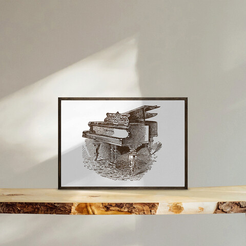 Tablou decorativ, td119, lemn, desenat manual, natural