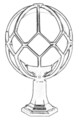 Lampa de exterior, Avonni, 685AVN1116, Plastic ABS, Alb/Negru