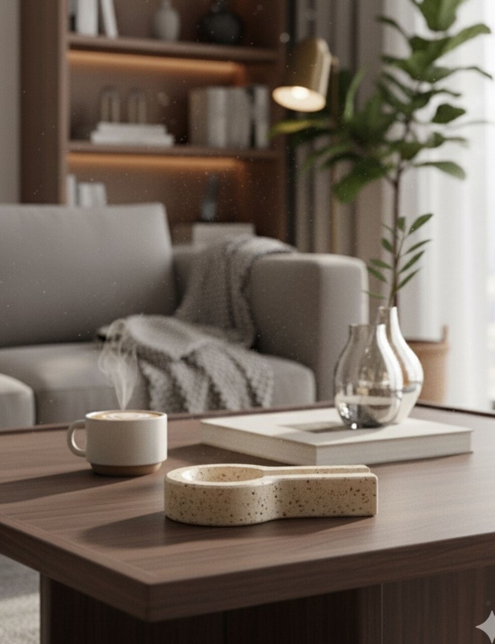 Scrumieră, Etern, 5x3x15 cm, Bej