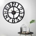 Ceas de perete, Circle XL, Metal, Dimensiune: 70 x 70 cm, Negru