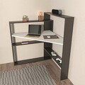 Birou, Zena Home, Kelly, 93.6x114 cm, PAL, Alb/Negru