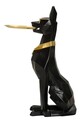 Statueta / figurina decorativa cu tava Dog Ory, Mauro Ferretti, 30x64x91 cm, polirasina/metal, negru/auriu