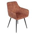 Scaun Satori, Homla, 62x58x79 cm, poliester/metal/MDF, maro deschis