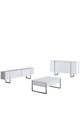 Set mobilier living, Bexley, Luxe, Alb / Argintiu
