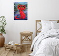 Tablou decorativ, DC382, 60% bumbac/40% poliester, Rama de lemn, Multicolor
