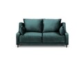 Canapea, Freesia, Mazzini Sofas, 2 locuri, 150x94x90 cm, catifea, albastru petrol