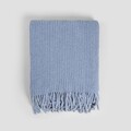 Patura Chenille, Homla, 130x170 cm, poliester, albastru deschis