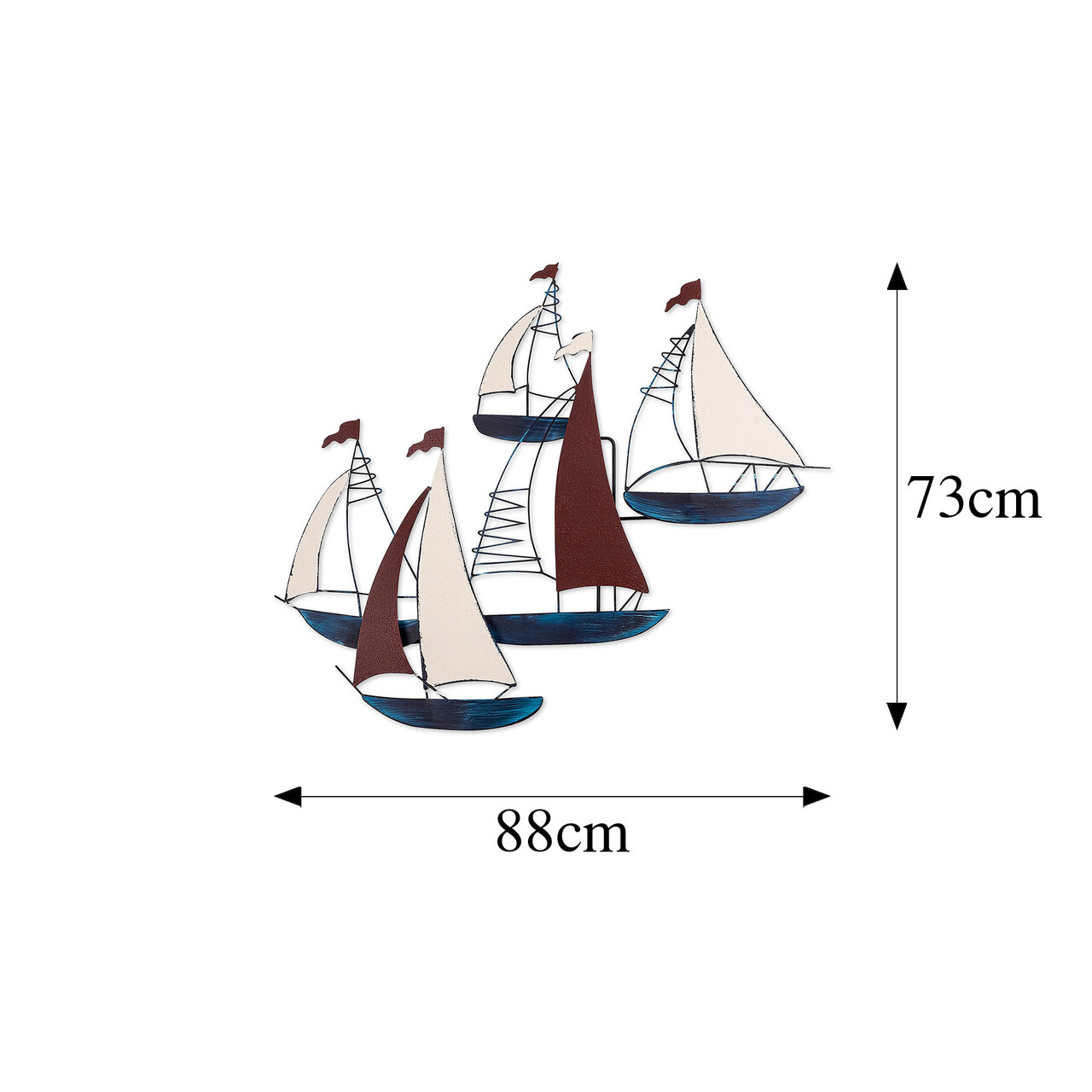 Decoratiune de perete, Kadirga, Metal, Dimensiune: 88 x 73 cm, Multicolor