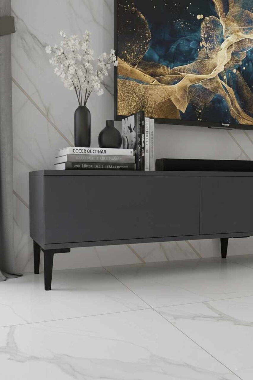 Comoda TV, Hanah Home, Didema 180, 180x40.5x30 cm, Antracit — imaginea 4