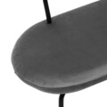 Bancheta Ina, Homla, 95x45x61 cm, catifea, gri inchis