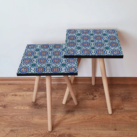 Set masute 2 piese, leona, 2shp50, multicolor