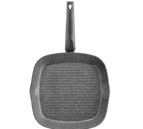 Tigaie grill Loft, Ambition, 28×28 cm, aluminiu forjat, invelis Qualum Basic Stone 28x28