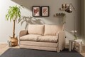 Canapea extensibilă cu 2 locuri, Futon, 859FTN2891, Metal , Bej