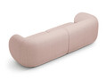 Canapea modulara 4 locuri, Kate, Micadoni, 243x99x76 cm, tesatura boucle, roz pudra
