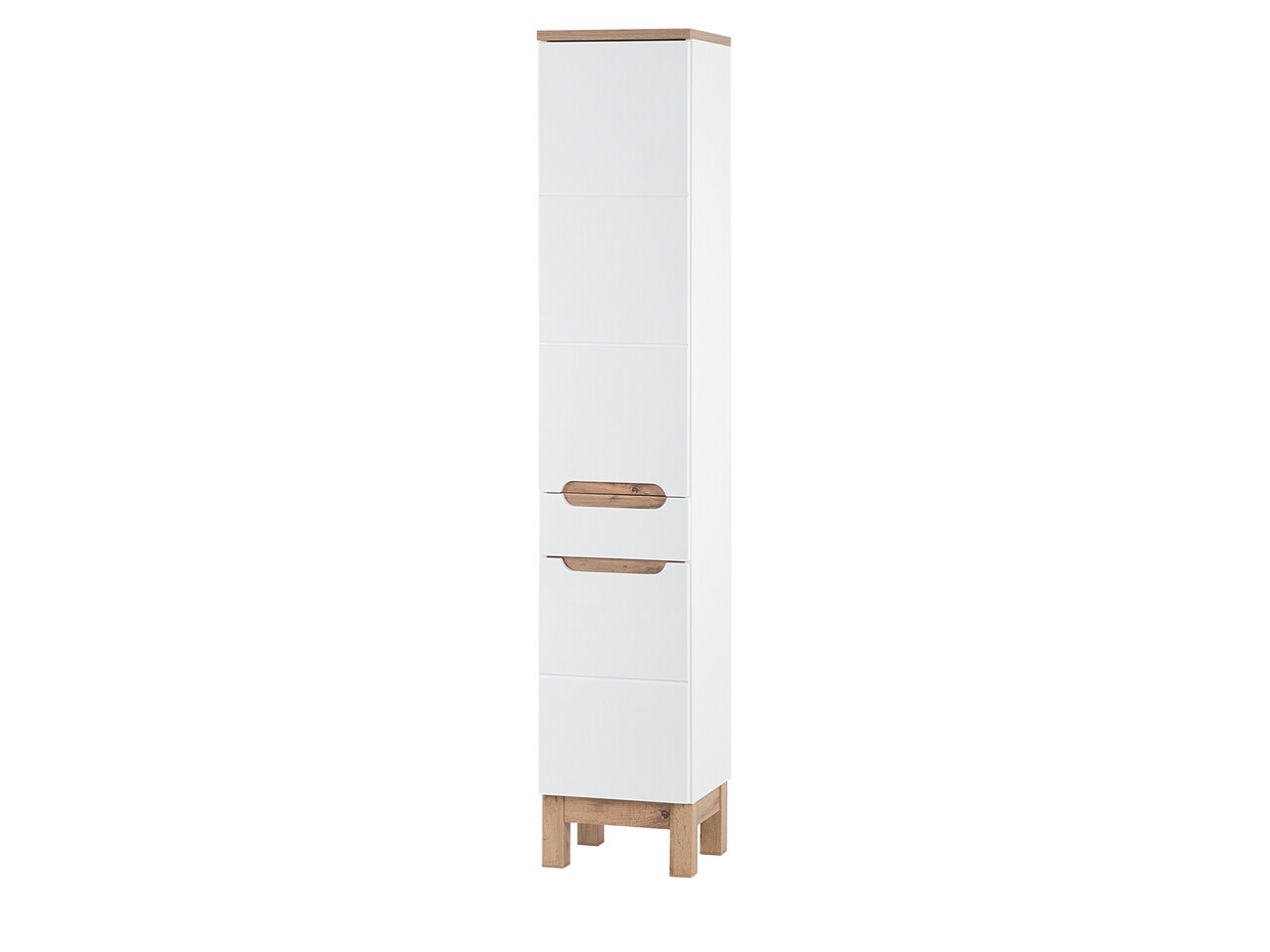Set mobilier baie Bali White Lava 60 cm, dulap inalt si masca cu lavoar, Comad, MDF/PAL, alb - view 4
