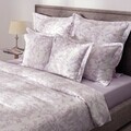 Cearceaf pentru pilota Romantics, Decomex, 200x220 cm, bumbac, alb/lila