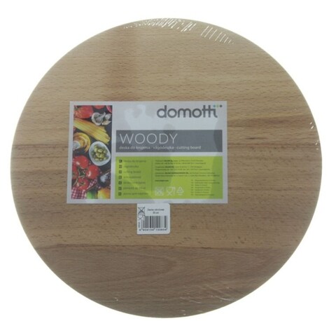 Tocator rotund Woody, Domotti, 30 cm, lemn Domotti