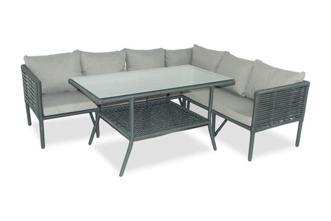 Set mobilier de gradina, jumilla, newyork corner, gri