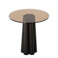 Masuta de cafea, Neostill, Thales, 50x50x50 cm, Sticla temperata, Negru/Bronz