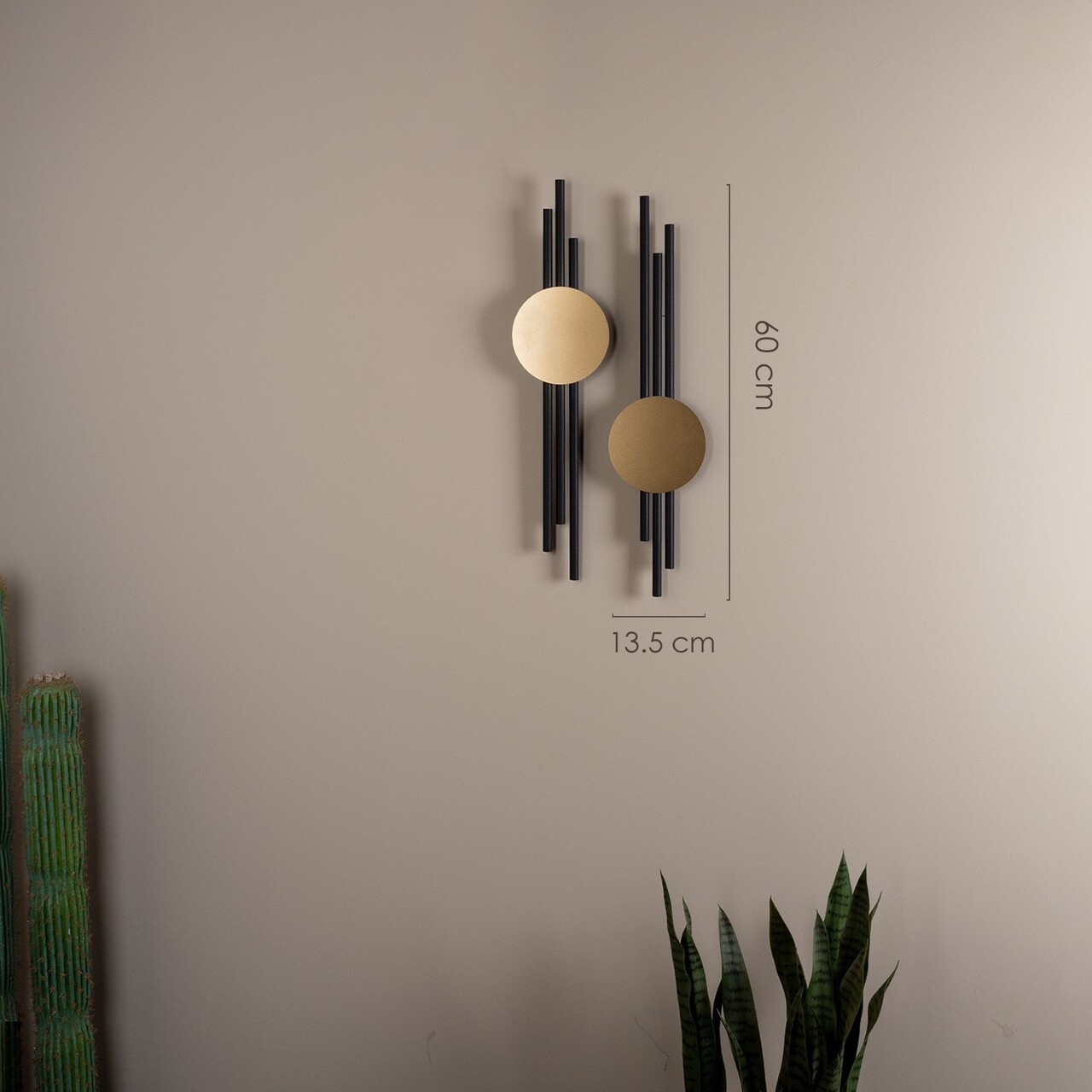 Decoratiune de perete, Antique Lines Set, Dimensiune: 13,5 x 60 cm (2 bucăți), Negru - view 10