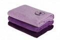 Set 3 prosoape de baie Beverly Hills Polo Club, 70x140 cm, 100% bumbac, Lilac/Purple/Dark Purple