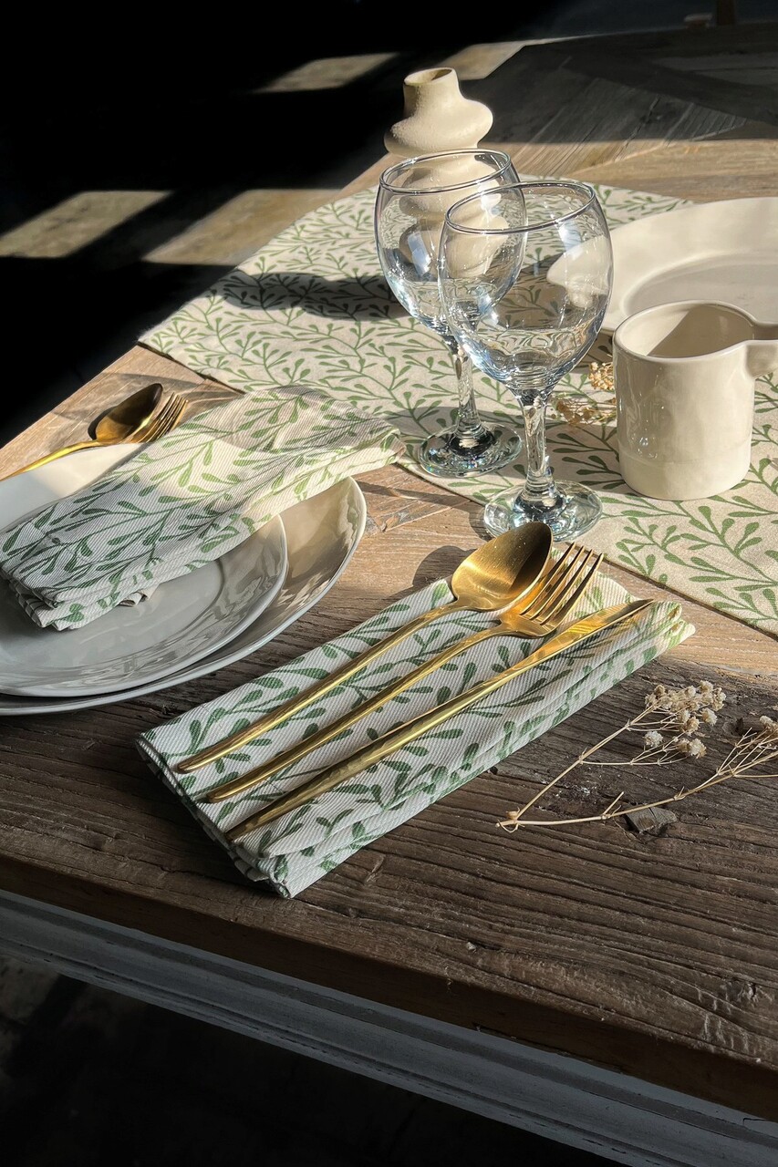 Traversa de masa, SX - Kitchen, 626SRT1147, Poliester , Dimensiune: 45 x 150 cm (1 bucată), Bej - 1 | YEO