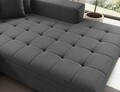 Coltar extensibil dreapta 4 locuri ELTAP, Sol-29, Solange, 292x196x84 cm, lemn/poliester, gri