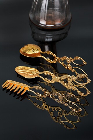 Set 3 clesti de bucatarie PLT0418, PLT0418, 22 cm, metal zamak, auriu imagine noua 2022